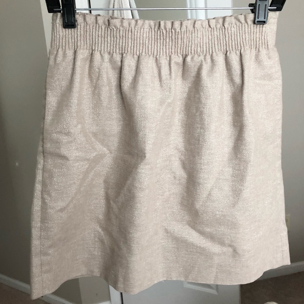 J. Crew Sidewalk Skirt Sparkly Tan